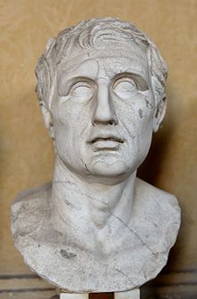 Buste de Ménandre, copie romaine en marbre d'un original grec (v43-291 av. J.)
